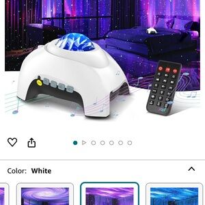 Northern Galaxy Light Aurora Projector with white noise & Bluetooth Speaker.